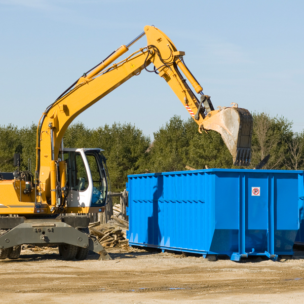 are there any restrictions on where a residential dumpster can be placed in Thorndike Maine